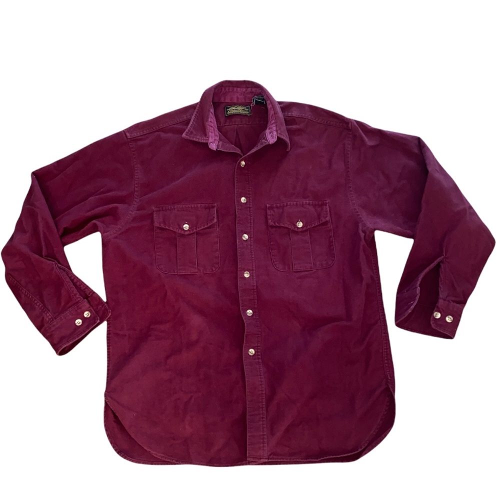 Eddie Bauer 100% cotton flannel button down shirt size L